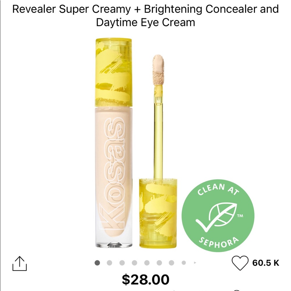 Kosas brightening concealer shade 2